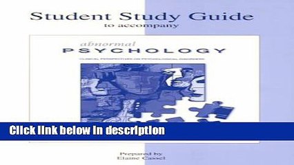 [Get] Abnormal Psychology : The Human Experience of Psychological Disorders - Study Guide Online PDF