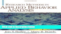 [Get] Research Methods in Applied Behavior Analysis Free PDF