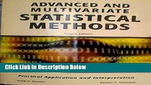 [Get] Advanced and Multivariate Statistical Methods: Practical Application and Interpretation