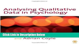 [Get] Analysing Qualitative Data in Psychology Free New