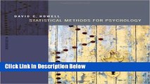 [Get] Statistical Methods for Psychology Free New