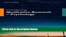 [Best] Introducing Qualitative Research in Psychology Online Ebook