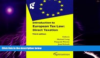 Big Deals  Introduction to European Tax Law: Direct Taxation (Third Edition)  Free Full Read Most