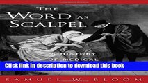 [PDF] The Word As Scalpel: A History of Medical Sociology Full Colection