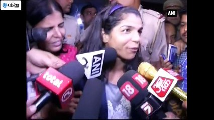 Sakshi Malik Gets Hero's Welcome At Delhi Airport