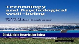 [Best] Technology and Psychological Well-being Online Ebook