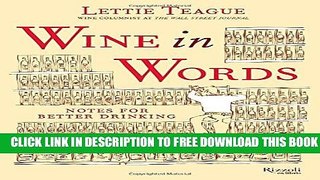 Collection Book Wine in Words: Notes for Better Drinking