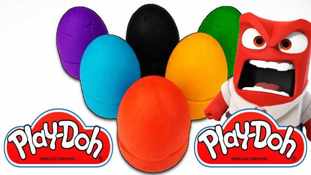 MANY PLAY DOH SURPRISE EGGS FOR LEARN COLORS FOR KIDS - Anger, Davy Jones, Mulan Playdough