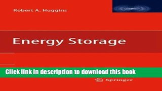 Read Energy Storage  Ebook Free
