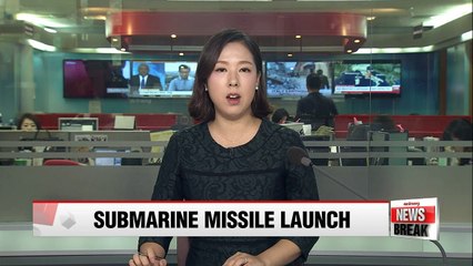 Video herunterladen: N. Korea fires submarine-launched ballistic missile into East Sea