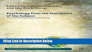 [Get] Psychology from the Standpoint of the Subject: Selected Writings of Klaus Holzkamp (Critical