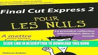 New Book Final cut express 2 pour les nuls