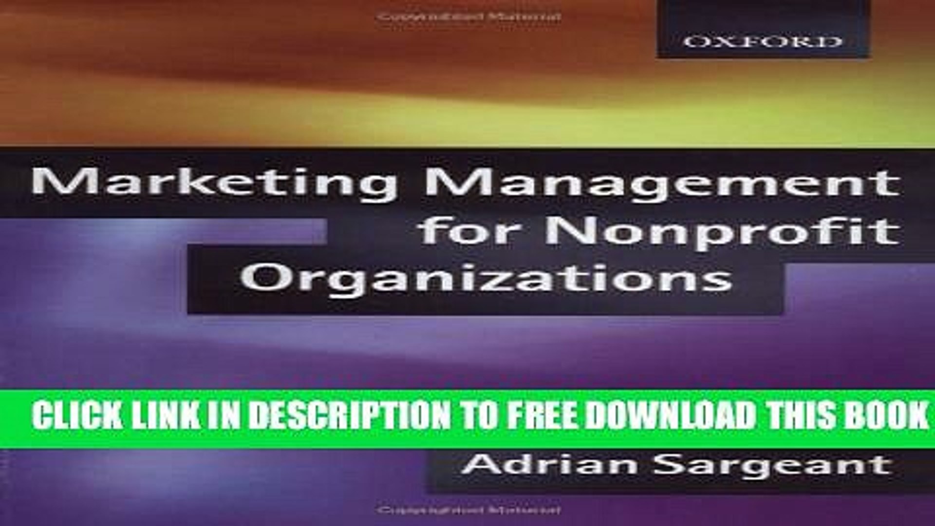 ⁣Collection Book Marketing Management for Non-Profit Organizations