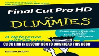 New Book Final Cut Pro HD For Dummies