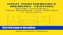 [Get] High Performance Memory Testing: Design Principles, Fault Modeling and Self-Test (Frontiers