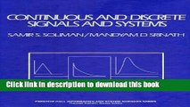 Read Continuous and Discrete Signals and Systems (Prentice Hall Information and System Sciences