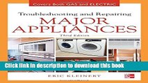 Read Troubleshooting and Repairing Major Appliances  PDF Free