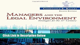 [Reads] Managers and the Legal Environment: Strategies for the 21st Century Free Books