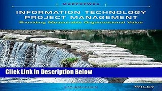 [Best] Information Technology Project Management: Providing Measurable Organizational Value Online