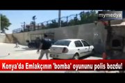 Konya'da emlakçının 'bomba' oyununu polis bozdu!