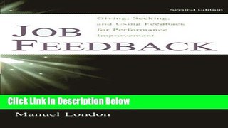 [Fresh] Job Feedback: Giving, Seeking, and Using Feedback for Performance Improvement (Applied