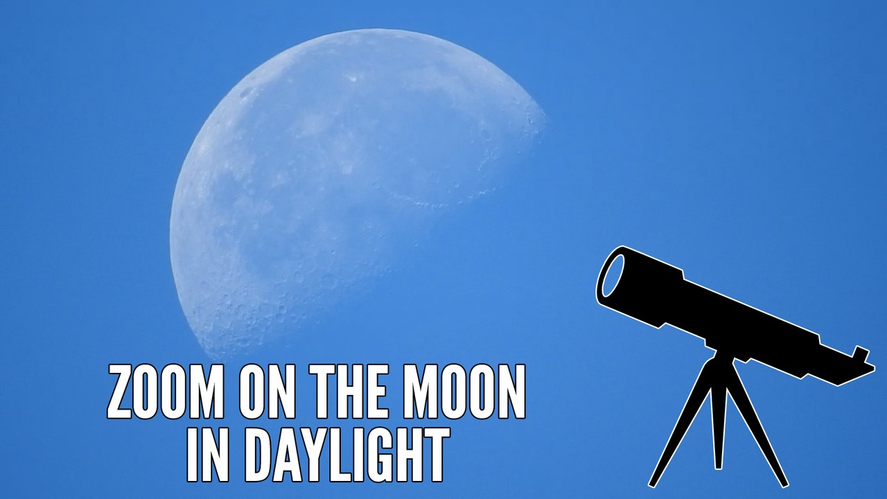 ZOOM ON THE MOON IN DAYLIGHT ! (Zoom x60 Nikon Coolpix P610 Test)