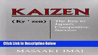 [Reads] Kaizen: The Key To Japan s Competitive Success Free Books