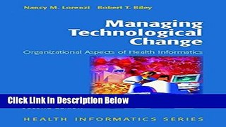 [Best] Managing Technological Change: Organizational Aspects of Health Informatics Free Books