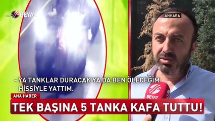 Tek başına 5 tanka kafa tuttu