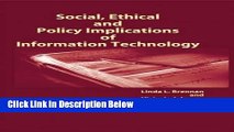 [Fresh] Social, Ethical and Policy Implications of Information Technology Online Ebook