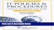 [Reads] IT Policies and Procedures, 2007 Edition (IT Governance Policies   Procedures) Online Ebook
