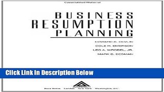 [Fresh] Business Resumption Planning New Ebook