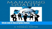 [Fresh] Managing Quality: Integrating the Supply Chain (5th Edition) Online Books