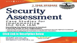 [Reads] Security Assessment: Case Studies for Implementing the NSA IAM Online Books