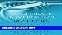 [Fresh] Corporate Governance Matters: A Closer Look at Organizational Choices and Their