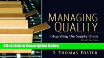 [Fresh] Managing Quality: Integrating The Supply Chain and Student CD PKG (3rd Edition) New Ebook