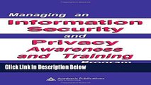 [Fresh] Managing an Information Security and Privacy Awareness and Training Program New Ebook