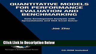 [Fresh] Quantitative Models for Performance Evaluation and Benchmarking: Data Envelopment Analysis