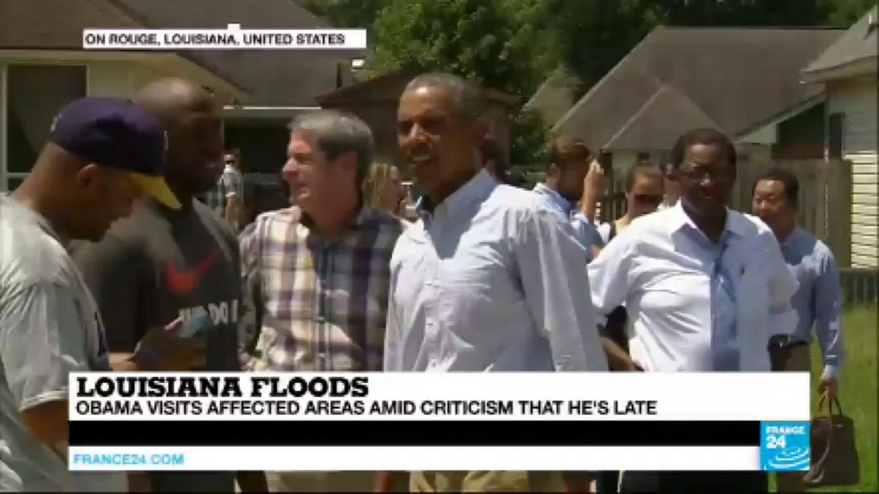 Louisiana floods: US president Obama visits affected areas amid fierce criticism