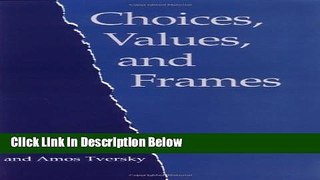 [Fresh] Choices, Values, and Frames Online Books