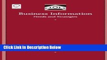 [Reads] Business Information: Needs and Strategies (Library and Information Science) (Library and