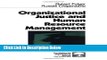 [Reads] Organizational Justice and Human Resource Management (Foundations for Organizational