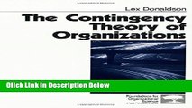 [Fresh] The Contingency Theory of Organizations (Foundations for Organizational Science) Online