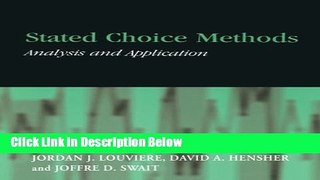 [Fresh] Stated Choice Methods: Analysis and Applications New Ebook