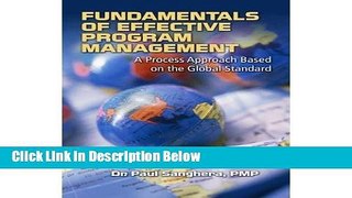 [Fresh] Fundamentals of Effective Program Management: A Process Approach Based on the Global