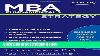 Download Video: [Fresh] MBA Fundamentals Strategy (Kaplan Test Prep) Online Books