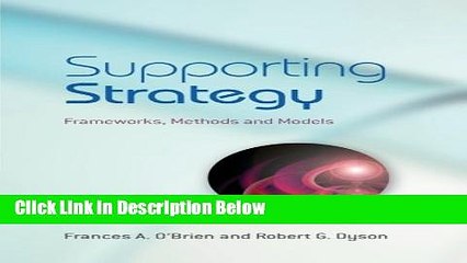 [Fresh] Supporting Strategy: Frameworks, Methods and Models Online Ebook