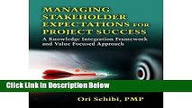 [Fresh] Managing Stakeholder Expectations for Project Success: A Knowledge Integration Framework