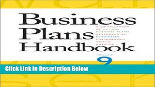 [Best] Business Plans Handbook, Vol. 9 Online Books