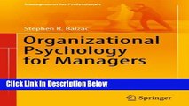 [Best] Organizational Psychology for Managers (Management for Professionals) Free Books